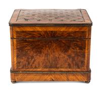 A Napoleon III Fruitwood and Mother-of-Pearl Inlaid Cave à Liqueur