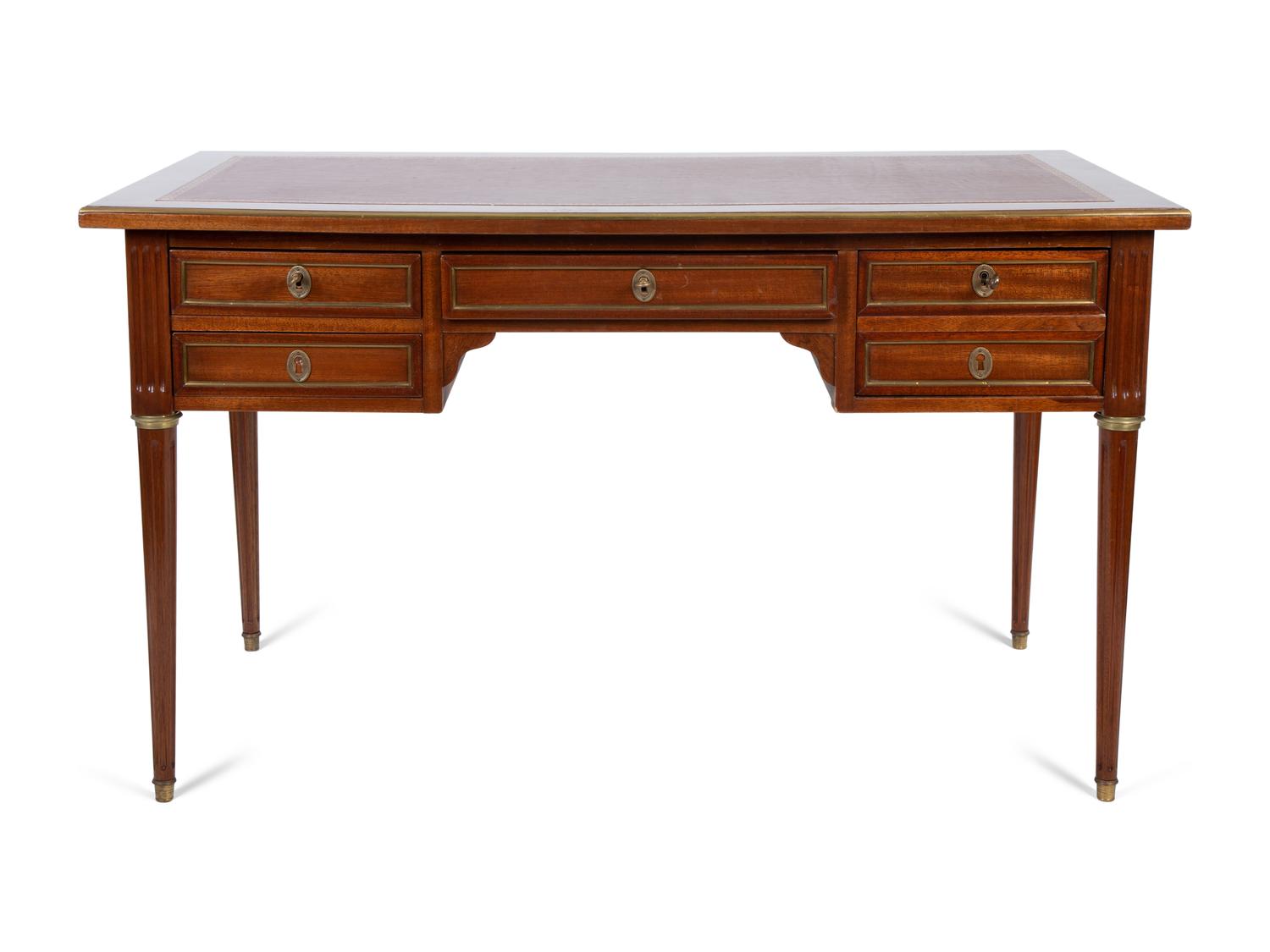 A Louis XVI Style Mahogany Bureau Plat — EARLY 20TH CENTURY