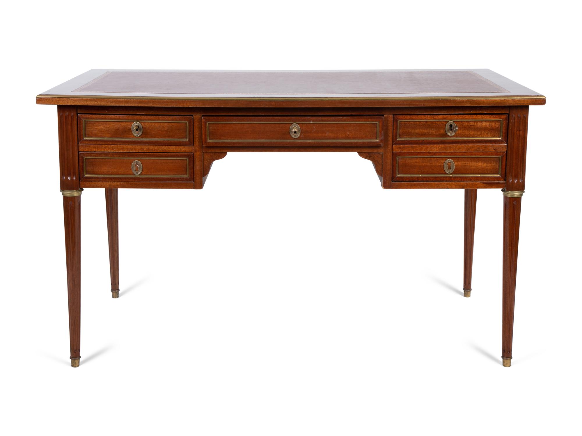 A Louis XVI Style Mahogany Bureau Plat — EARLY 20TH CENTURY