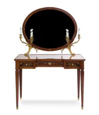 A Louis XVI Style Gilt Bronze Mounted Kingwood Dressing Table Height 60 1/4 x width 41 x depth 20 1/2 inches. — FIRST QUARTER 20TH CENTURY
