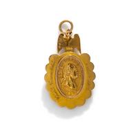 BAILEY, BANKS & BIDDLE, YELLOW GOLD AND ENAMEL 'SONS OF THE REVOLUTION' PENDANT