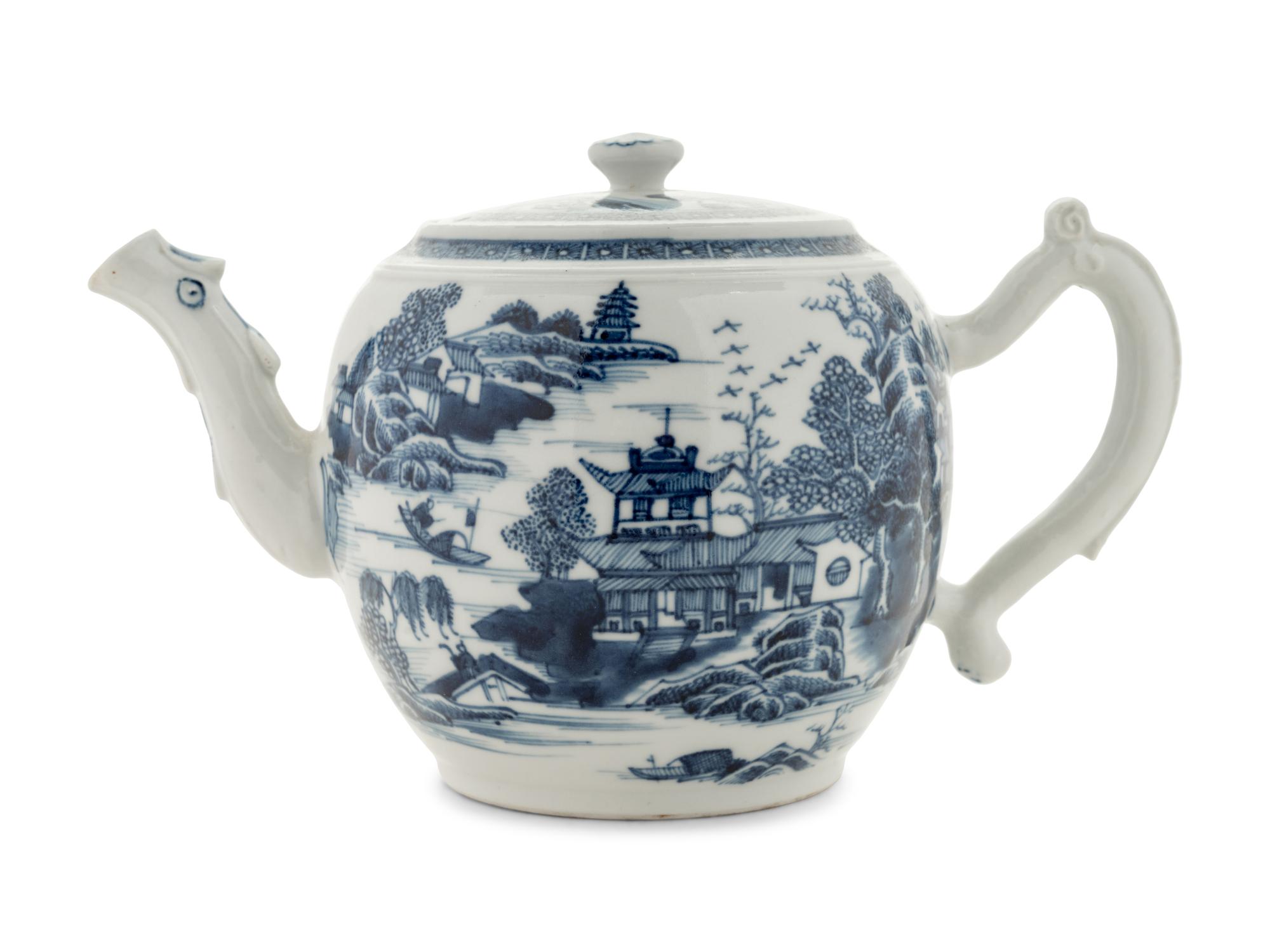 A Delft Porcelain Teapot
