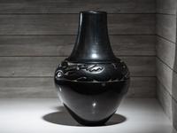 Blackware Pottery Jar, with Avanyu