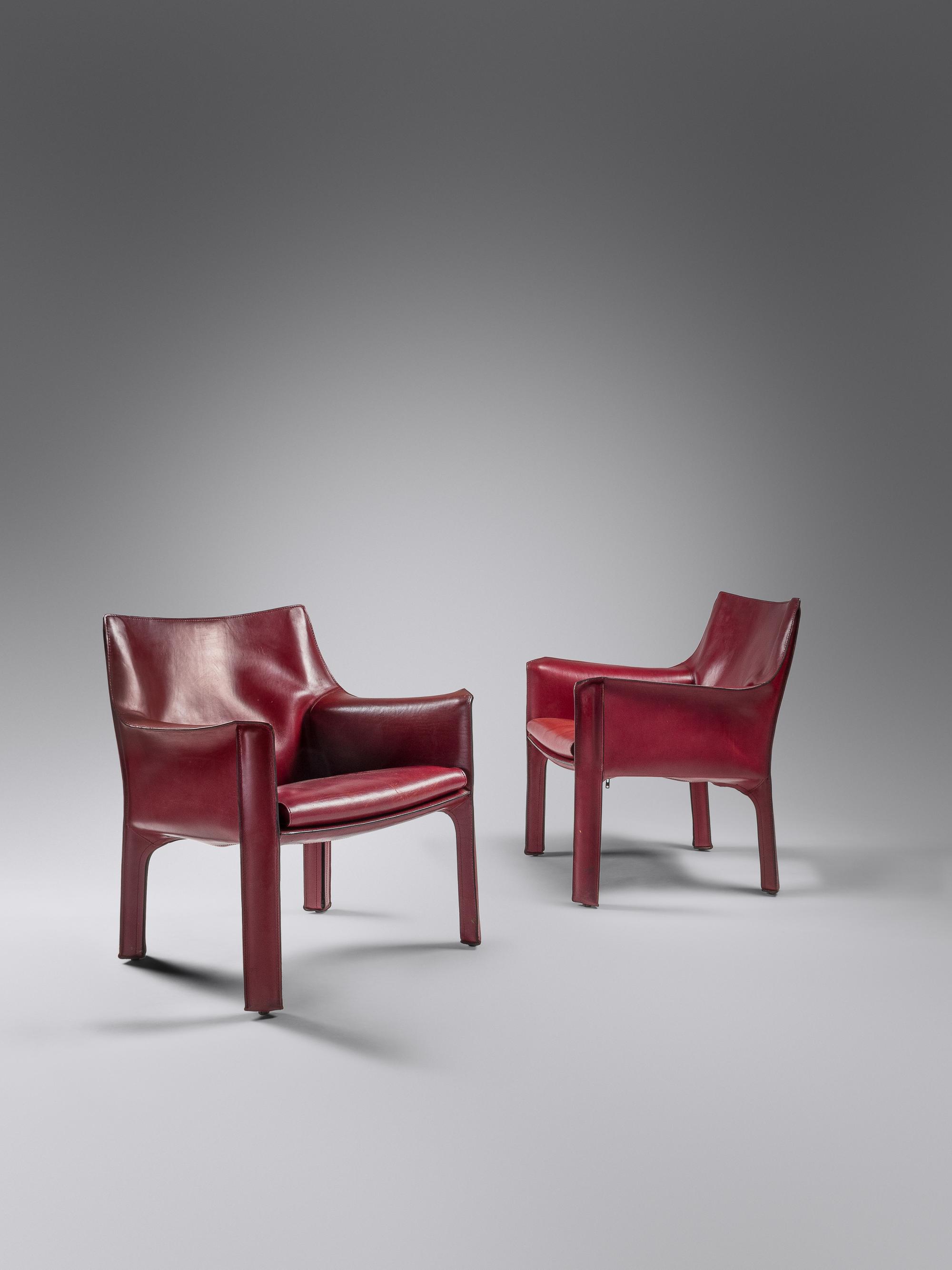 Pair of Cab Lounge Chairs Cassina, Italy