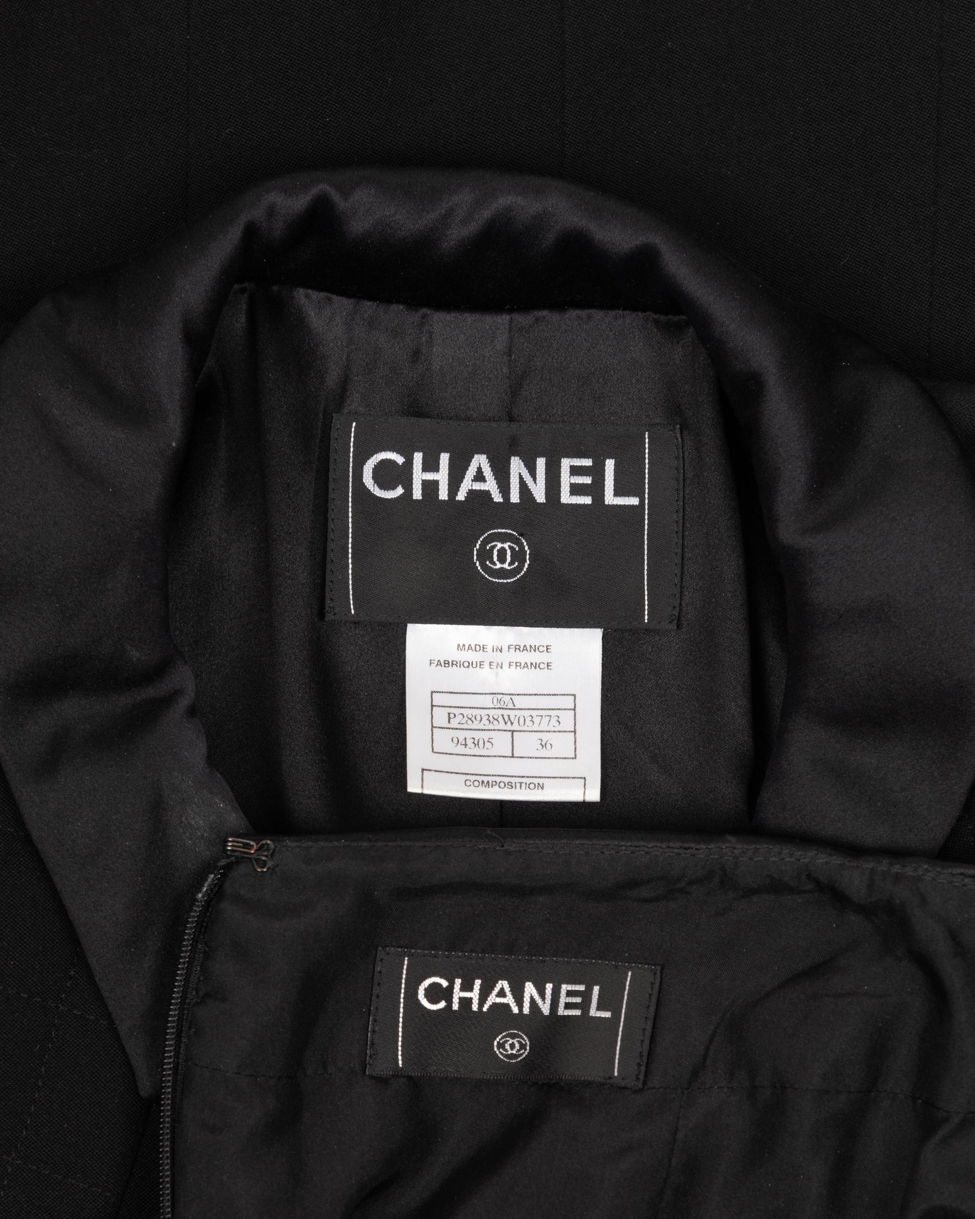Chanel Quilted Skirt Suit Trimmed in Satin, Fall 2006