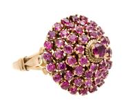 A 14 Karat Yellow Gold and Ruby Ring, 5.20 dwts.