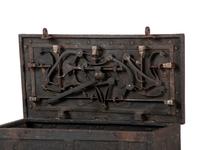 A German Wrought Iron Strong Box