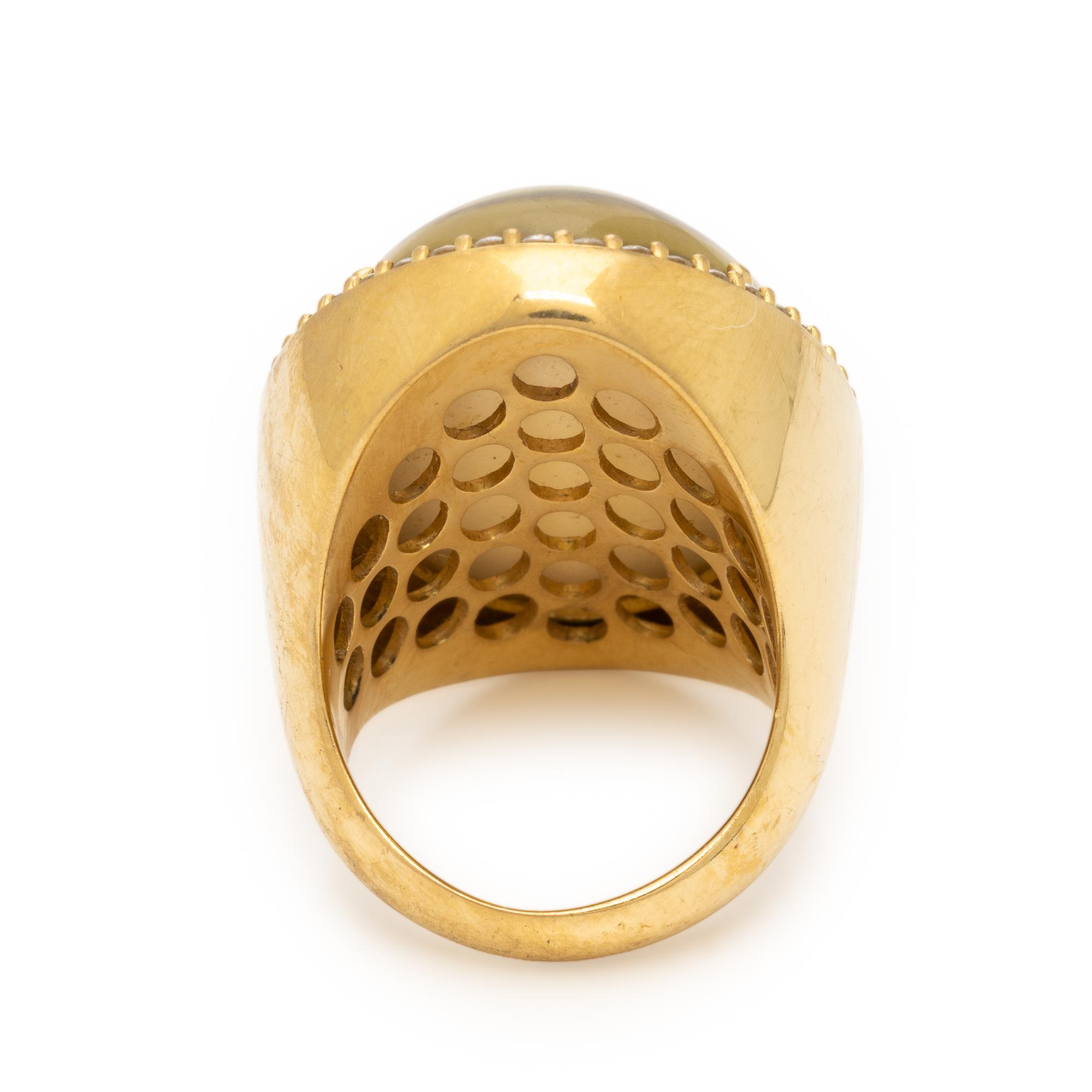 Roberto Coin, Quartz, Diamond, and Yellow Gold Ring