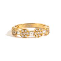 YELLOW GOLD AND DIAMOND BAND
