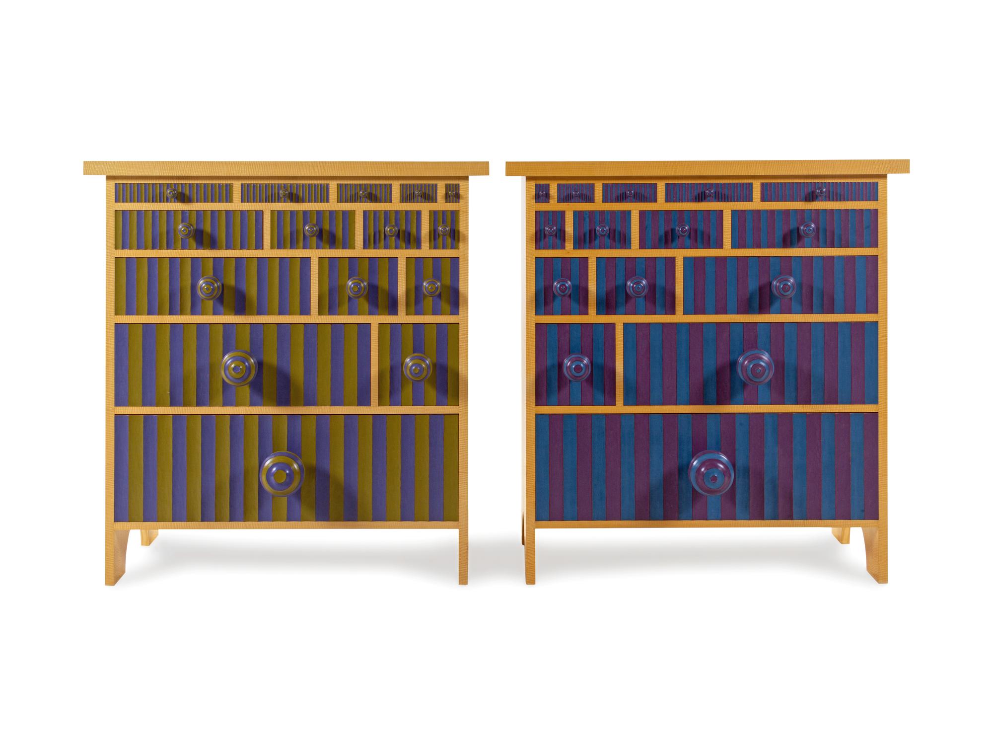 Pair of Reading Backwards and Reading Forwards Dressers