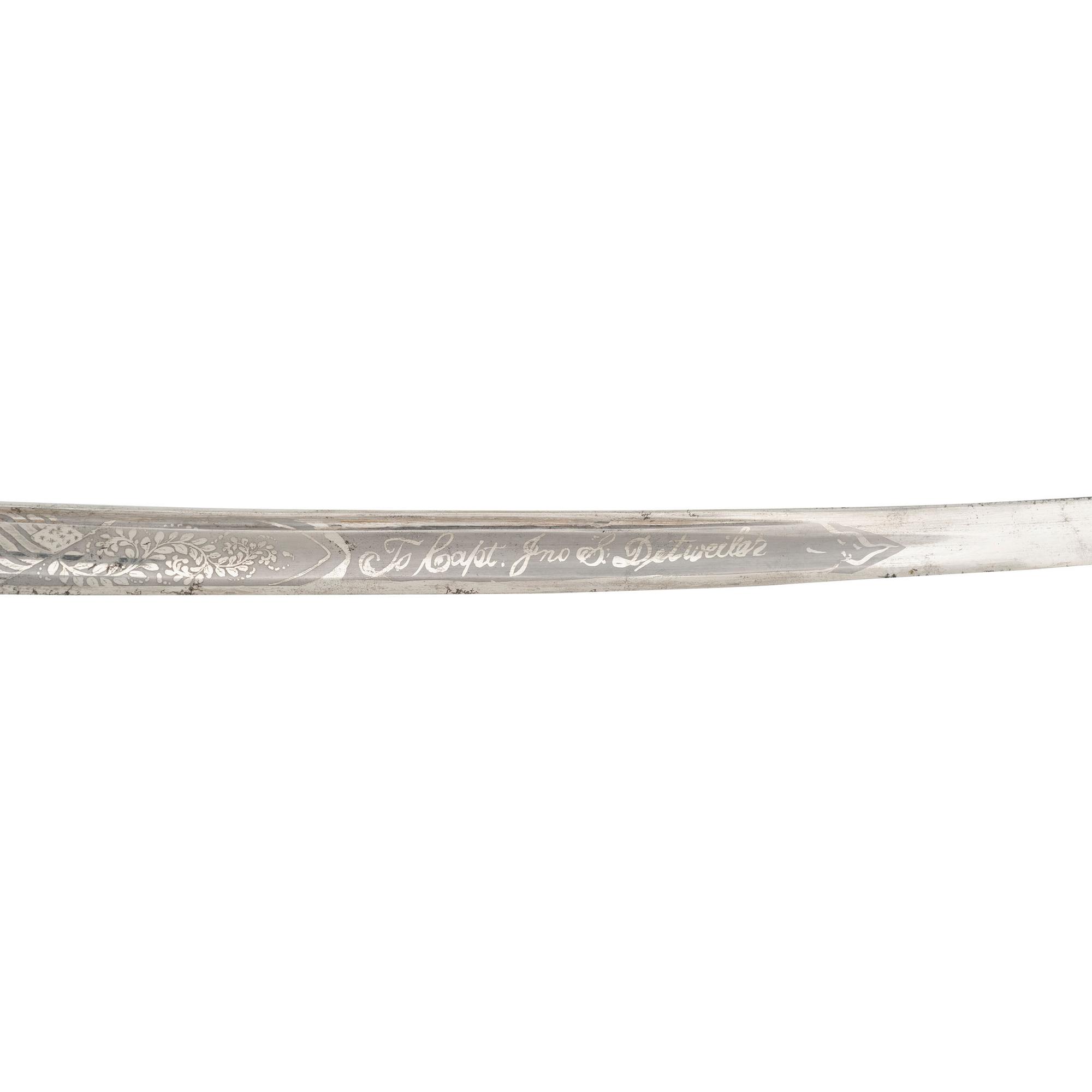 Presentation Cavalry Officers Saber of Captain John Detweiler 9th PA Cavalry by Sauerbier