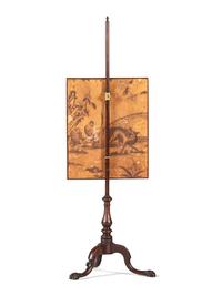 A George III Mahogany Fire Screen