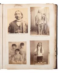 [NATIVE AMERICANS]. JUNKIN, William W. (1831-1903). A Collection of Indian Photographs and Views with Photos of a Few White Employes [ sic ] Together with Some Indian Letters and Paintings. Made by W.W. Junkin, Fairfield, Iowa. 1889-93.