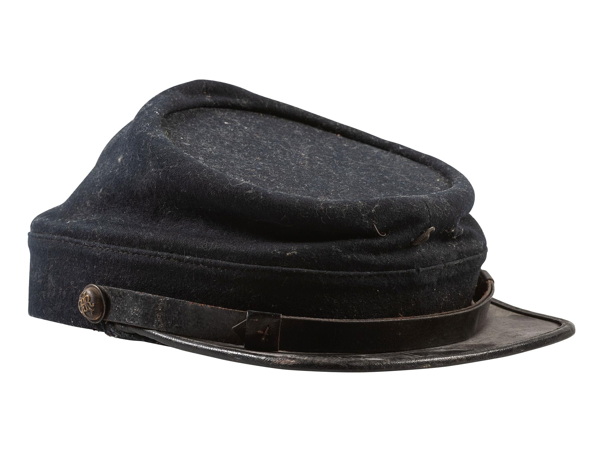 [CIVIL WAR]. Collection of militaria and related artifacts belonging to Sergeant Hamilton Ballentine Co. K, 6th Pennsylvania Cavalry, highlighted by 1860 Army pistol, holster, flask, and cap pouch.