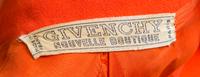 A Givenchy 1970s Orange Techno Coat, No size.