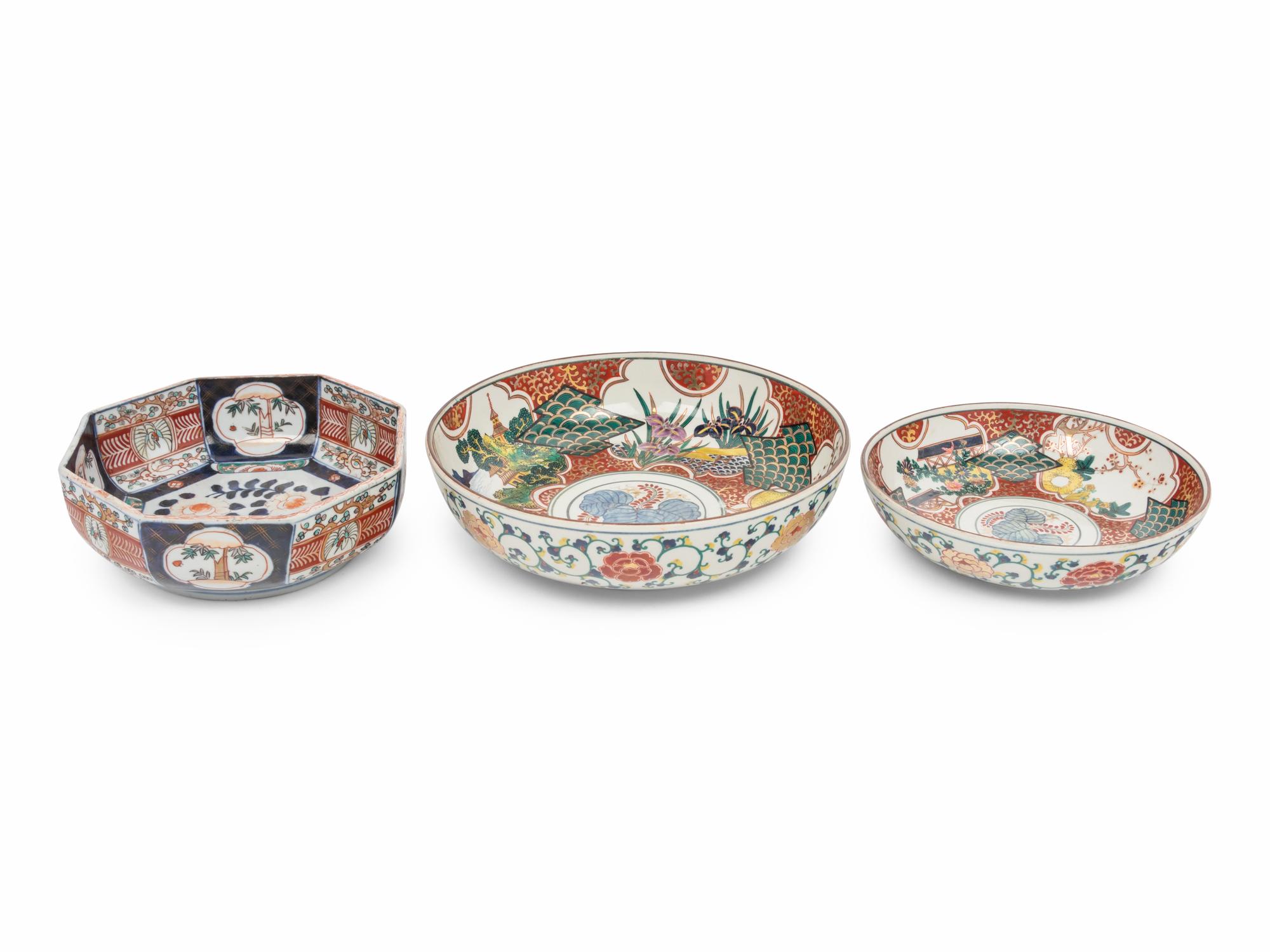 Six Japanese Porcelain Plates and Bowls
