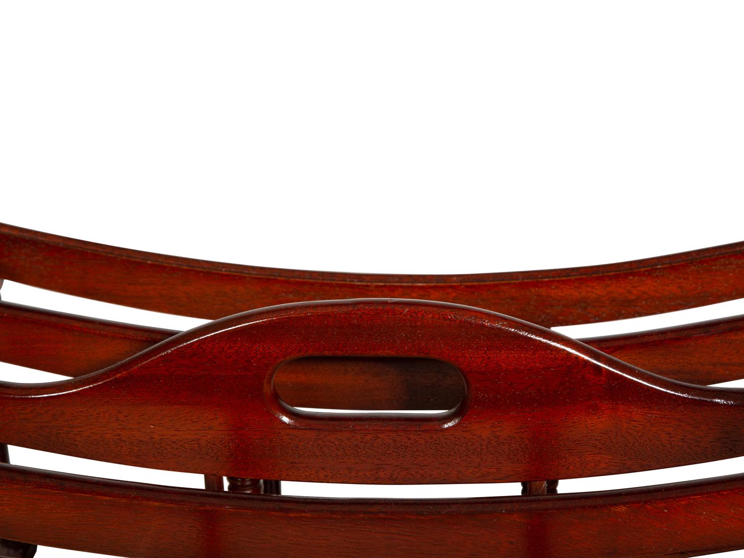 A Turned Mahogany Canterbury