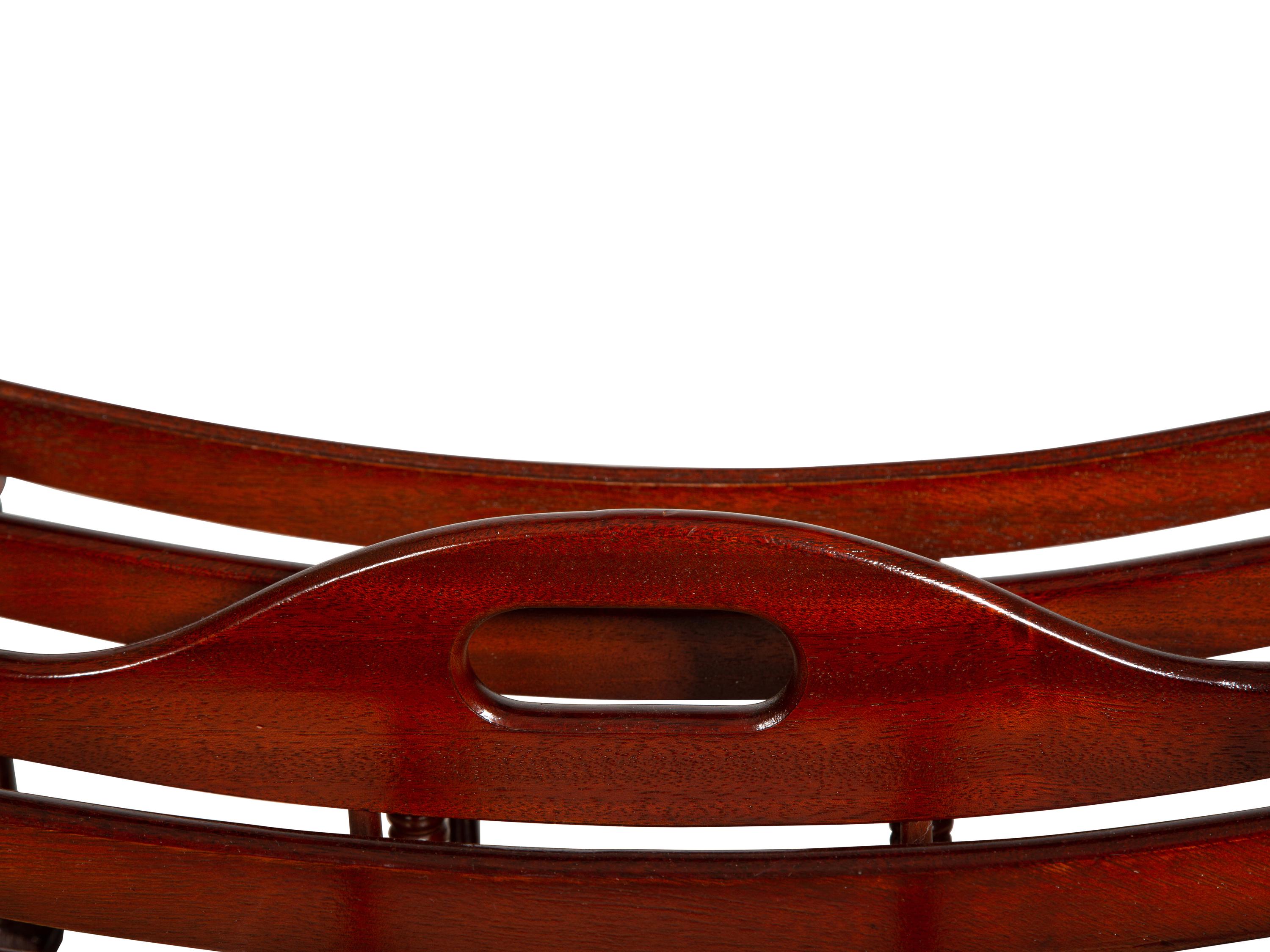 A Turned Mahogany Canterbury