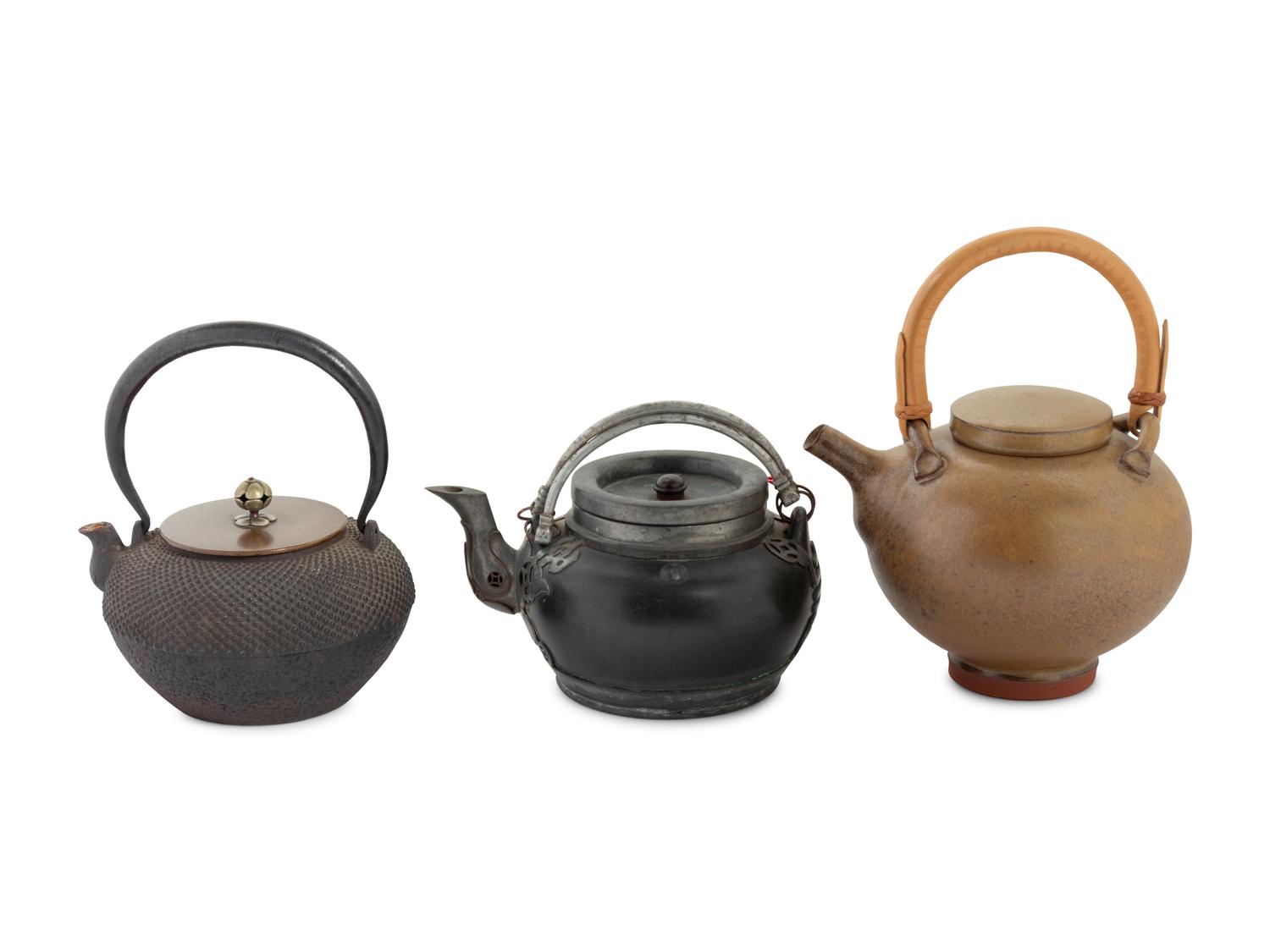 Three Asian Tea Pots