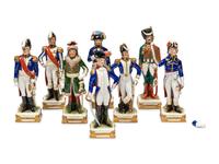 A Set of Eight Sitzendorf Porcelain Figures