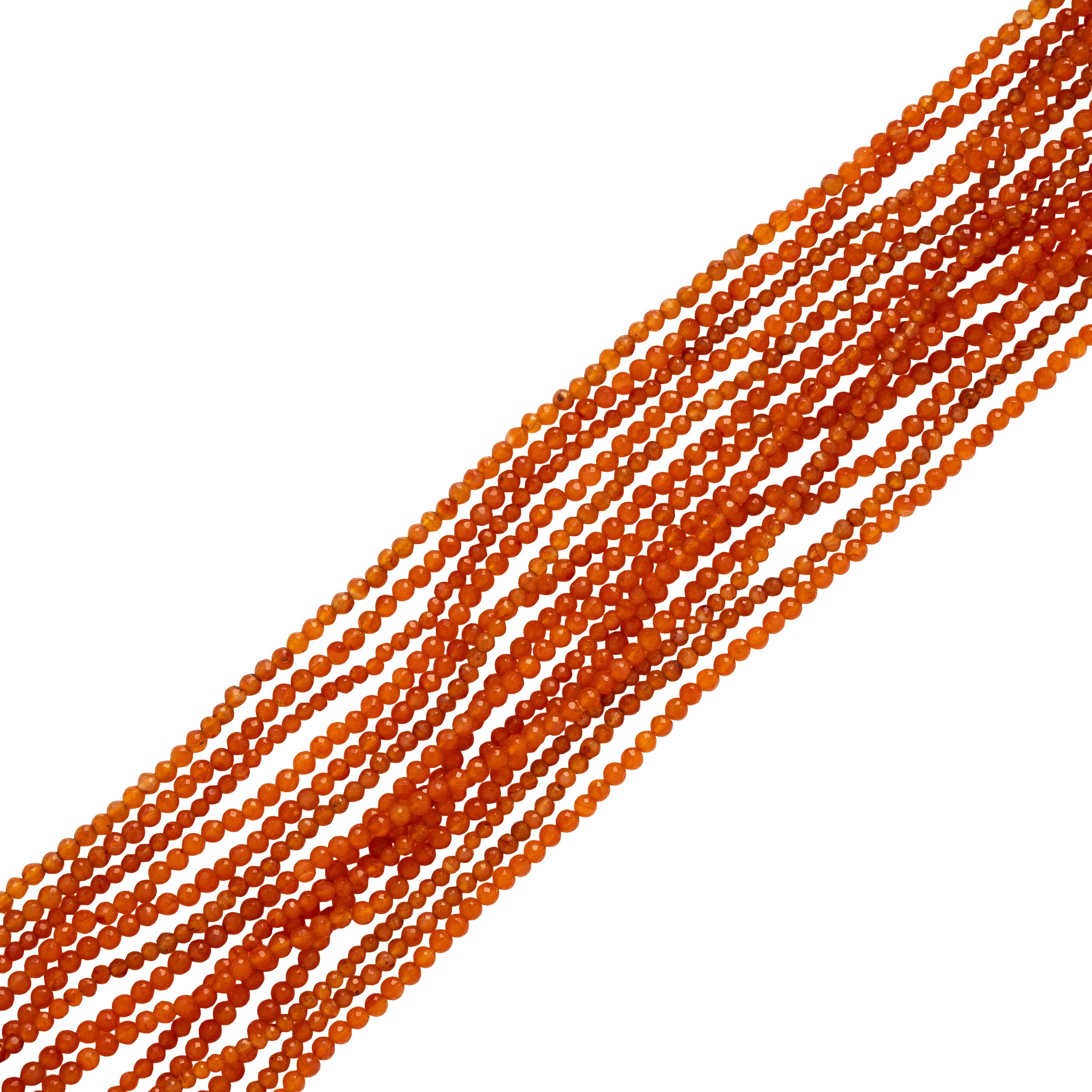 Fire Opal Beaded Torsade Necklace