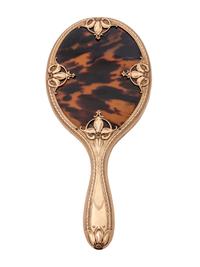 An English Art Nouveau 9K Gold and Tortoise Mounted Hand Mirror — Charles Henry Dumenil, London, circa 1876