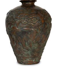 A Pair of Maitland Smith Safari Bronze Table Lamps