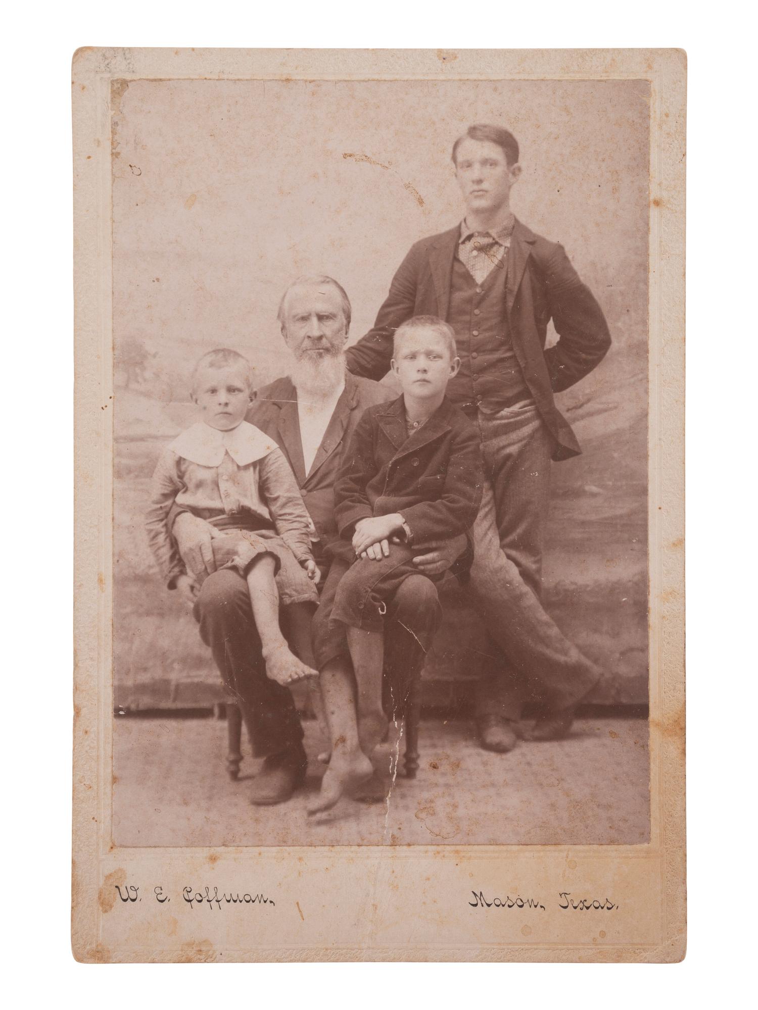 [TEXAS]. 6 photographs and documents related to military subjects in early Texas state history.