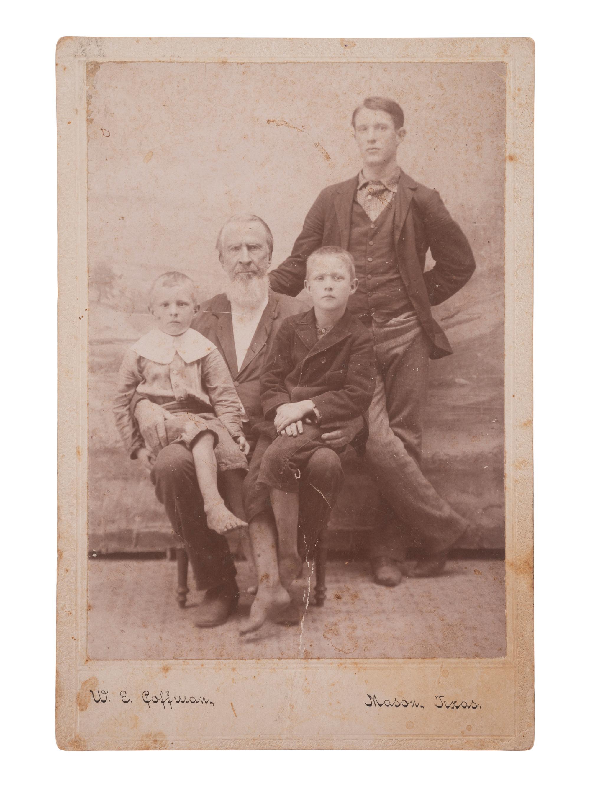 [TEXAS]. 6 photographs and documents related to military subjects in early Texas state history.