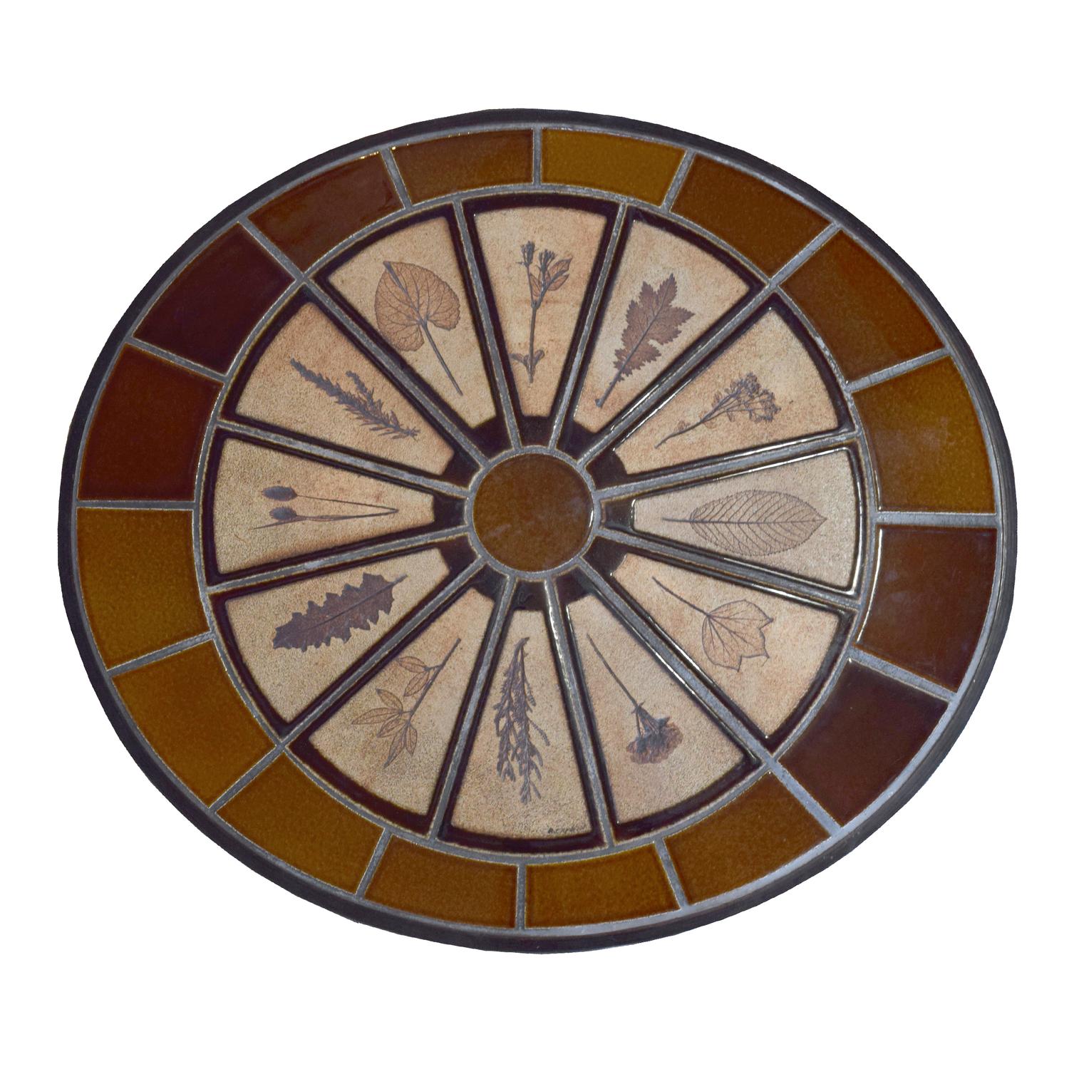 A Tile and Wood Coffee Table by Roger Capron 40.5" W x 36" D x 12" H — France, Circa 1960