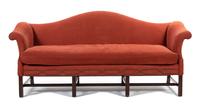 A George III Style Mahogany Camelback Sofa