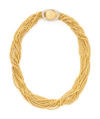 BICOLOR GOLD AND DIAMOND TORSADE NECKLACE