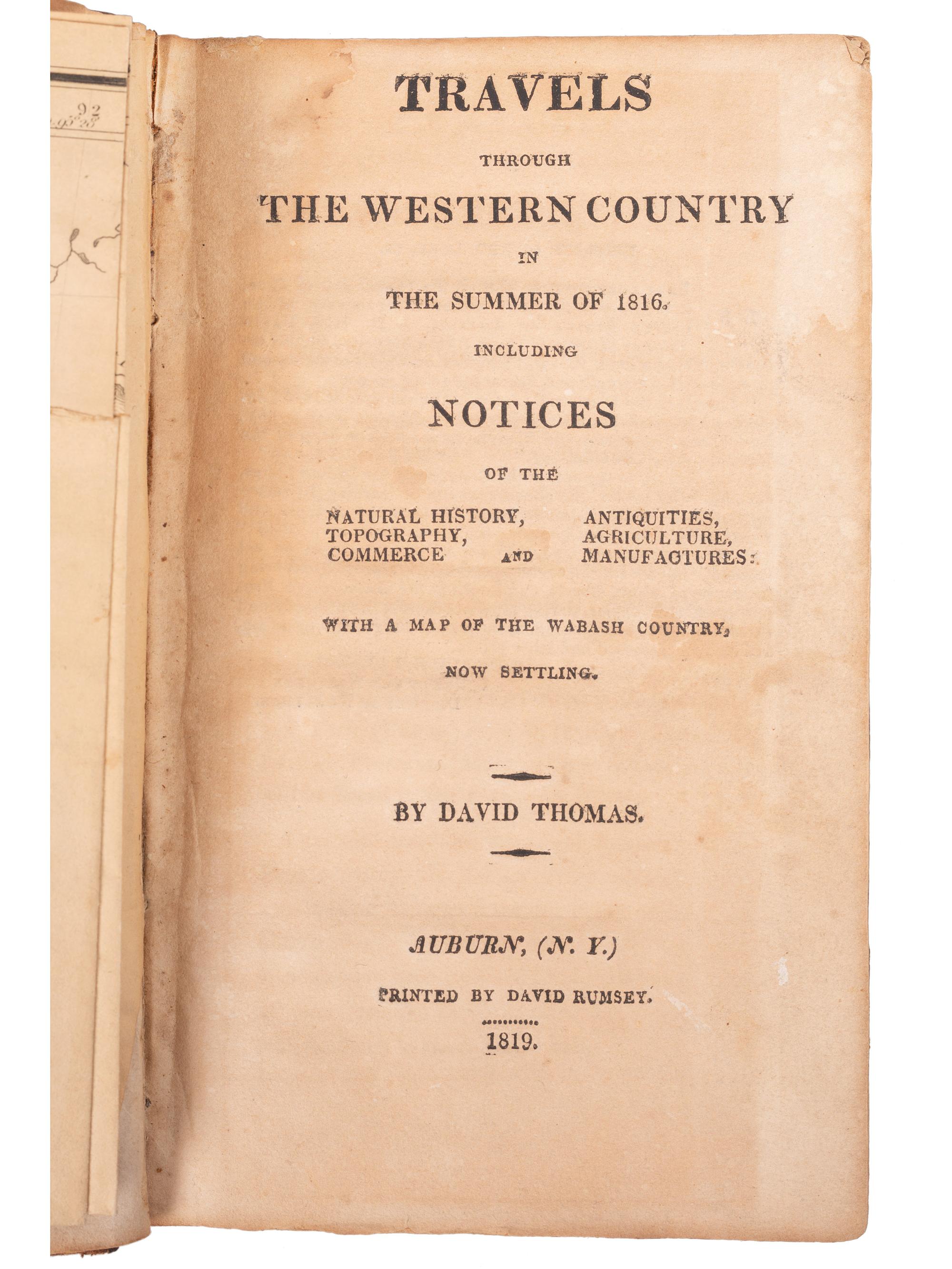 [INDIANA]. A group of five works related to the early exploration and settlement of Indiana, comprising: