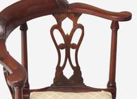 A George III Carved Mahogany Child's Corner Armchair