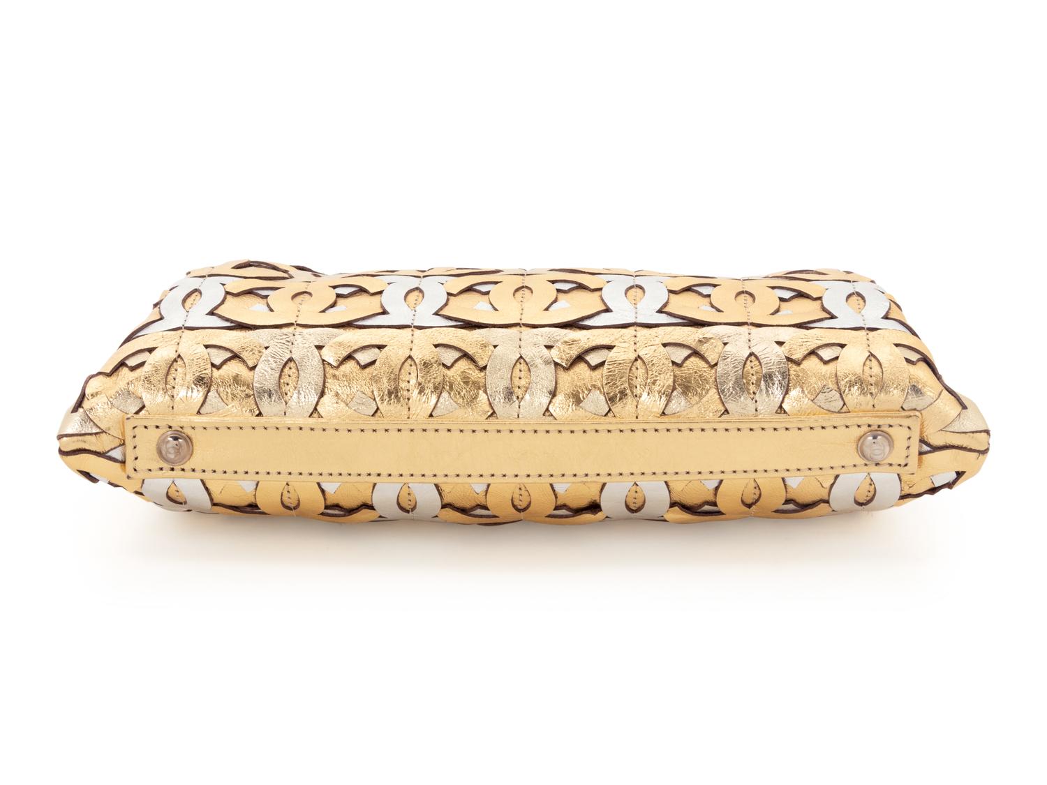Chanel Die-Cut CC Metallic Leather Frame Clutch Bag, Spring 2008
