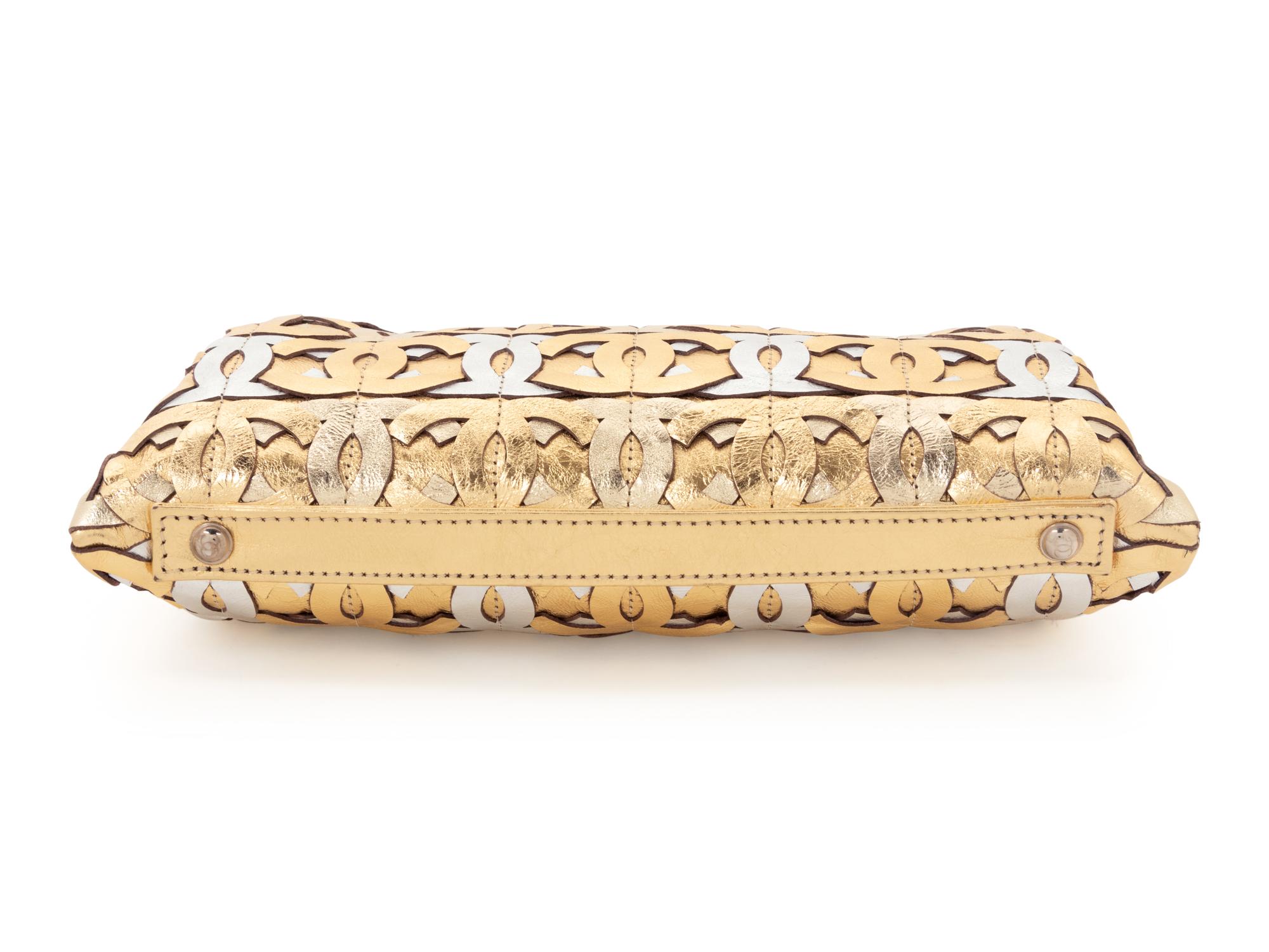 Chanel Die-Cut CC Metallic Leather Frame Clutch Bag, Spring 2008
