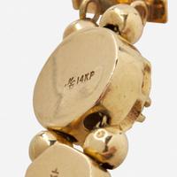 A 14K Yellow Gold Slide Charm Bracelet