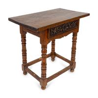 A Jacobean Style Carved Oak Side Table