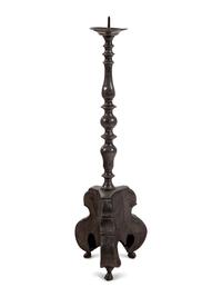A Continental Pewter Pricket Stick