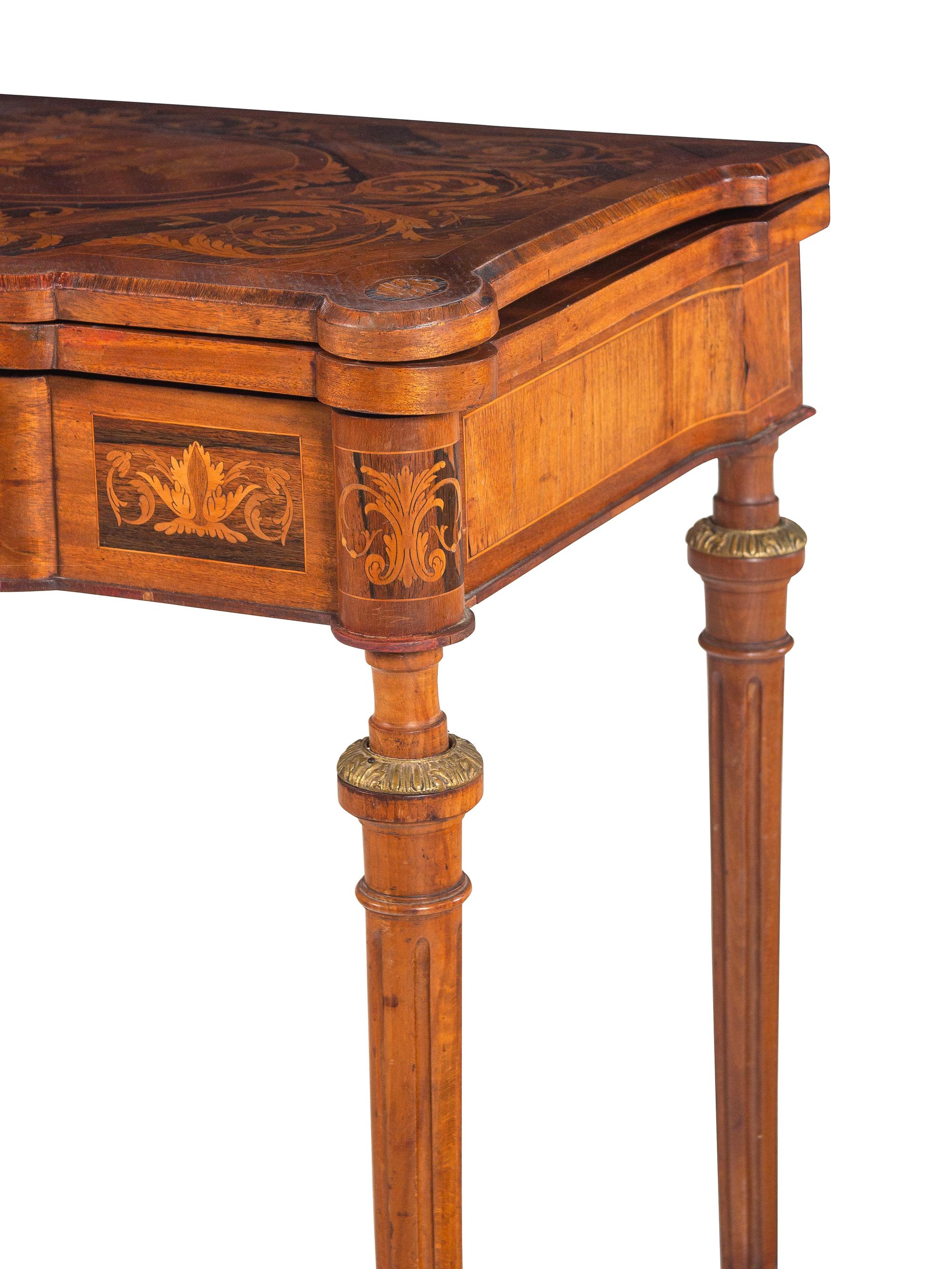 A Napoleon III Marquetry Decorated Game Table