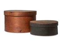 Two Paint Decorated Bentwood Shaker Boxes