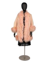 Bill Blass for Maurice Rentner Pink Ostrich Feather Coat, 1960s