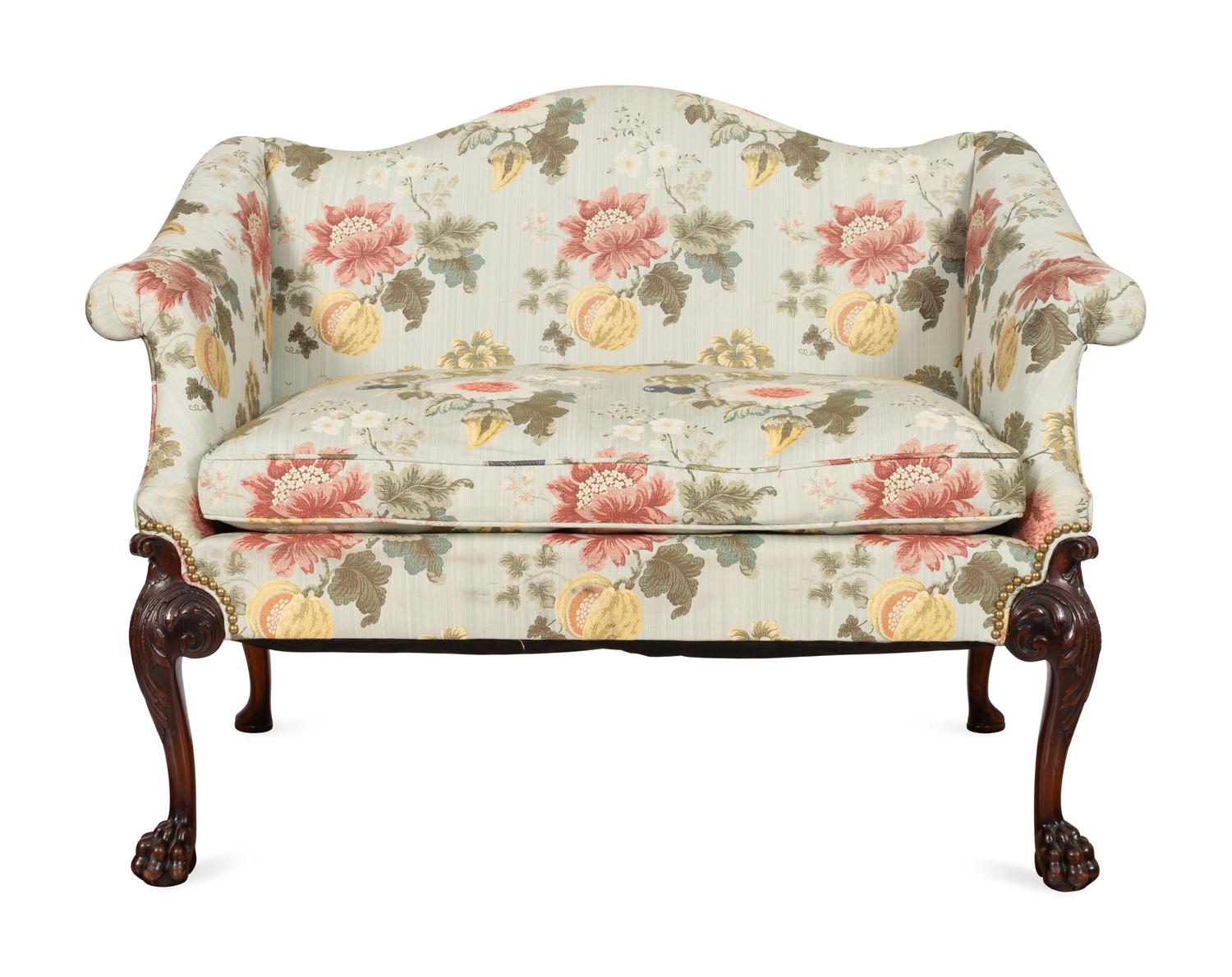 A George III Style Camelback Settee