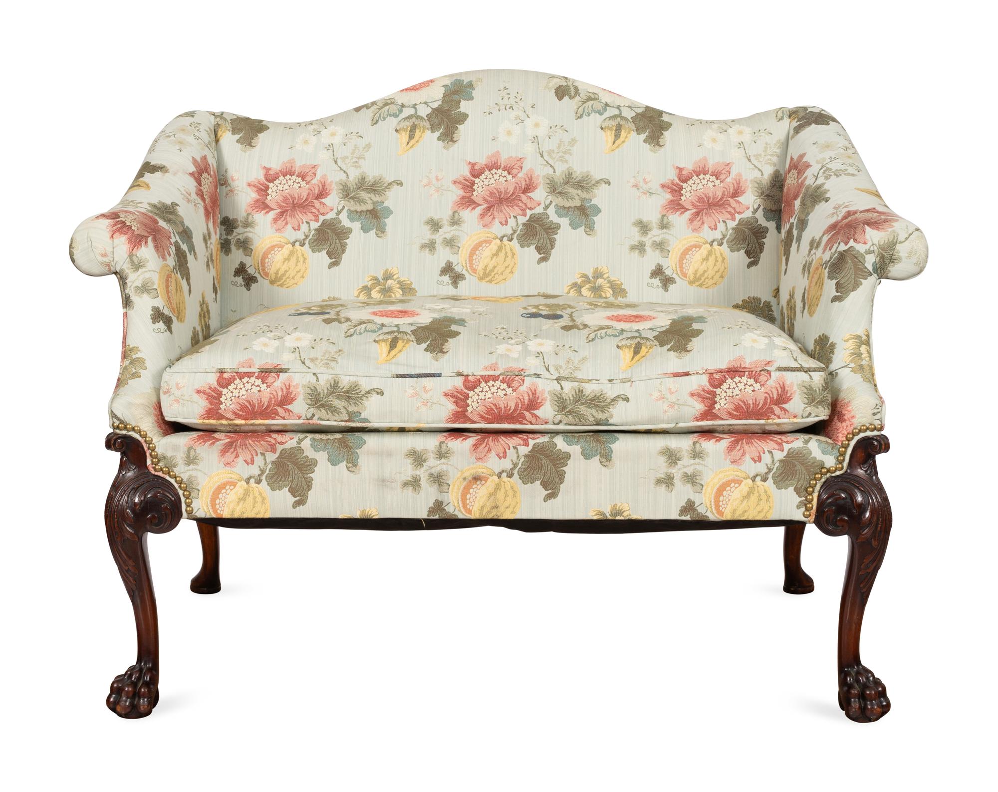 A George III Style Camelback Settee
