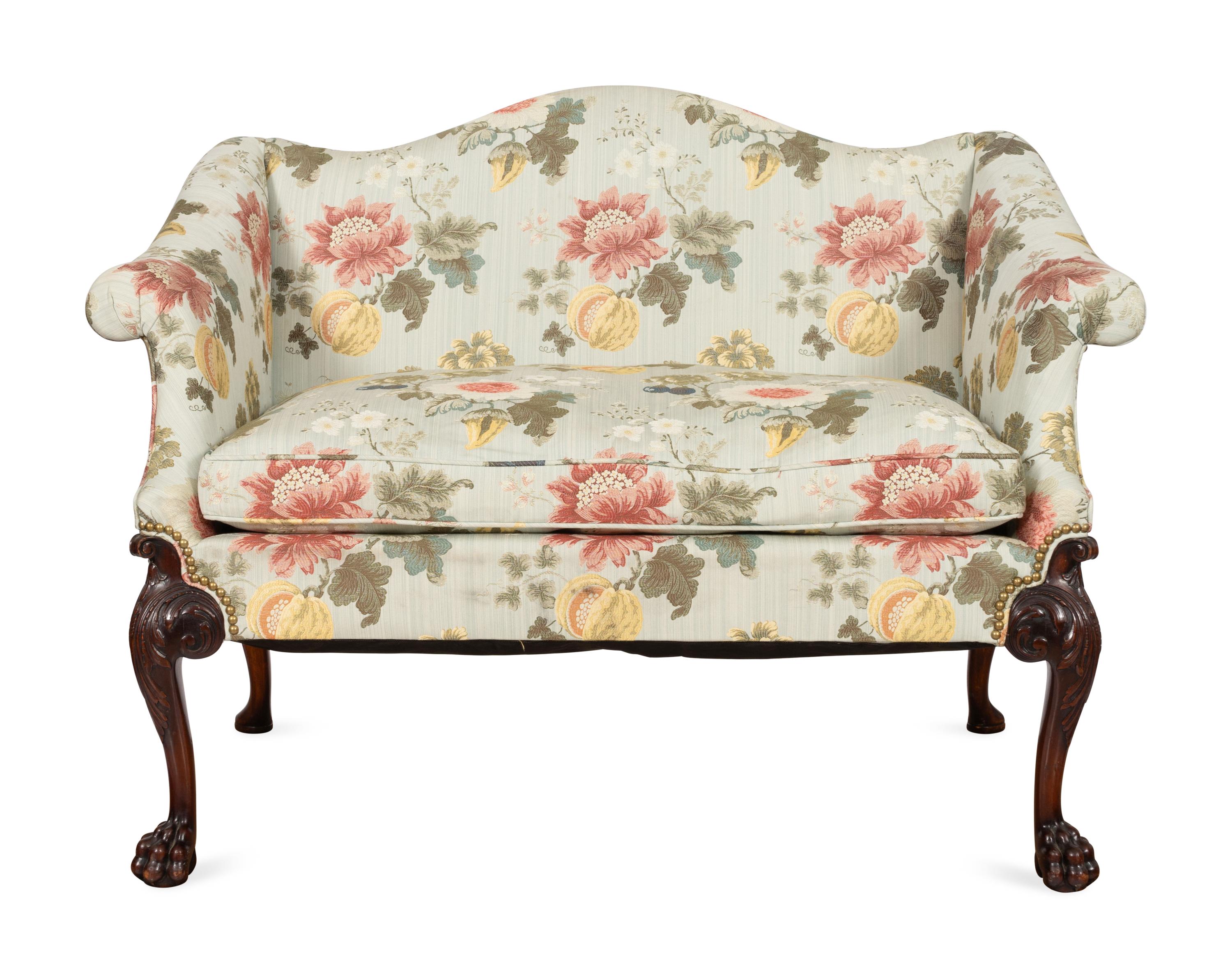A George III Style Camelback Settee