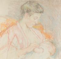 Mother Jeanne Nursing Her child (Profile Left) (No. 3) , c. 1908