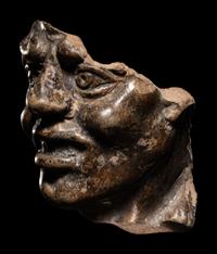 A Hellenistic Terracotta Grotesque Mask