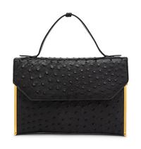 Judith Leiber Ostrich Accordion Handbag, 1980-90s