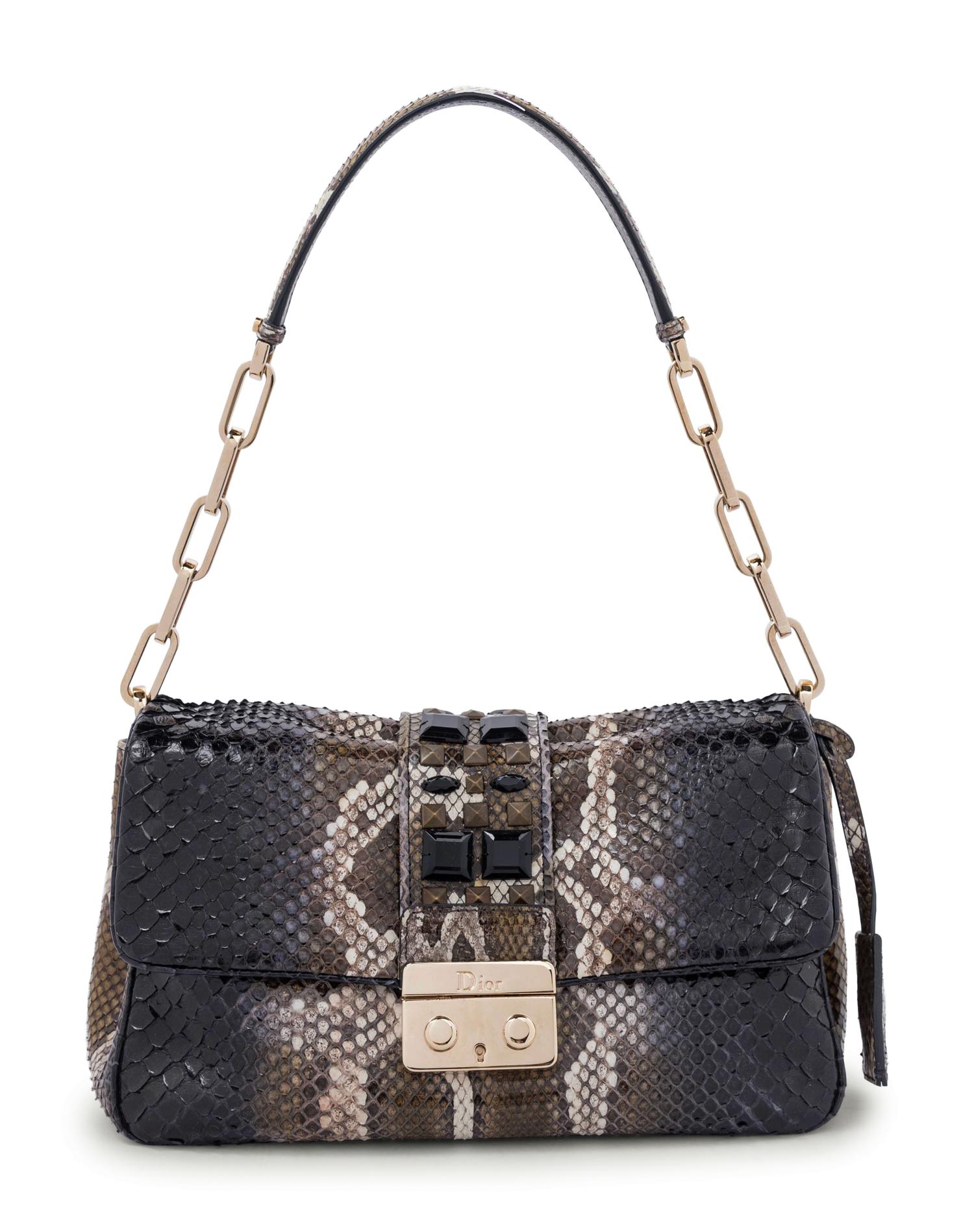 Christian Dior Miss Dior Studded Python Flap Bag, 2009