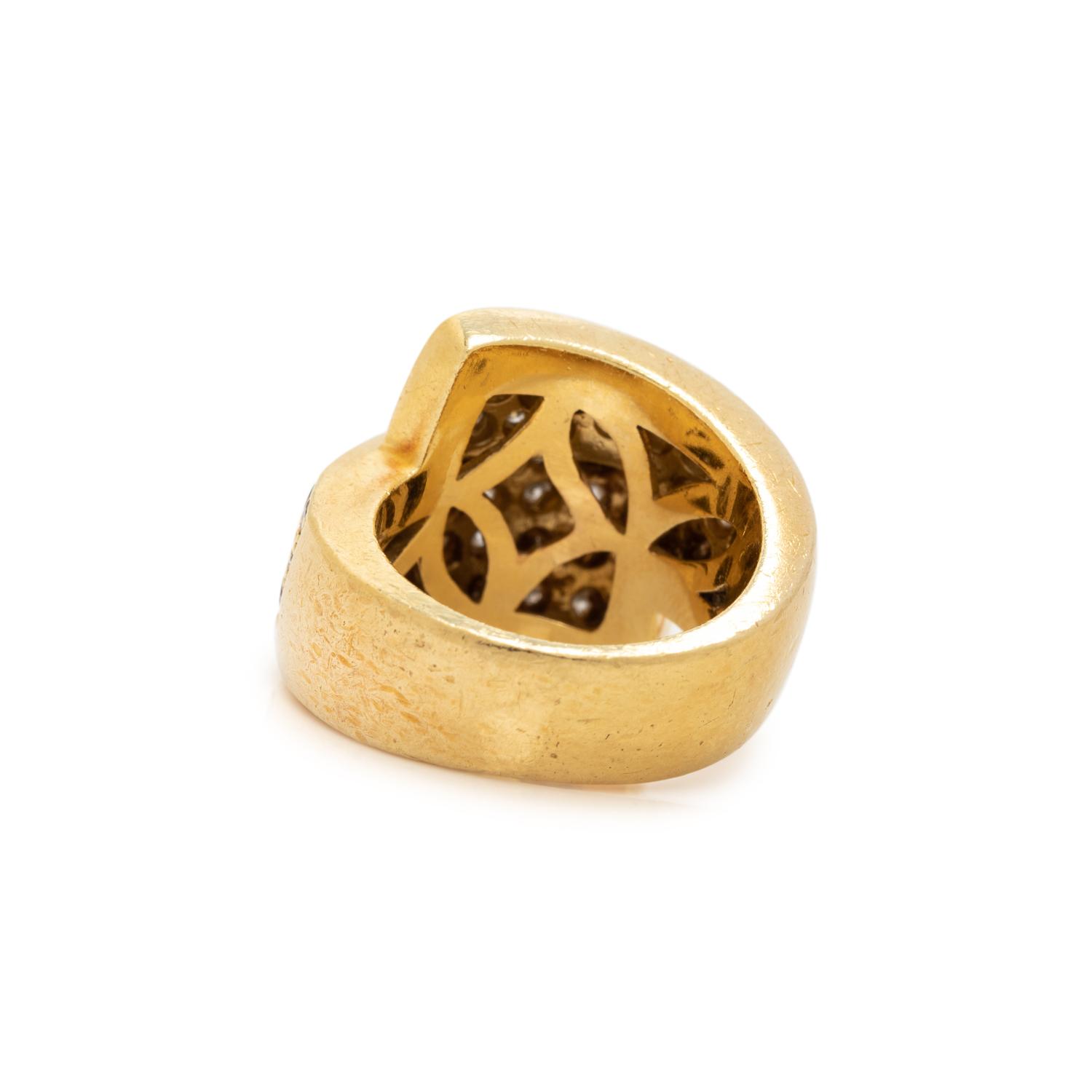 ASPERY & GULDAG, YELLOW GOLD AND DIAMOND RING